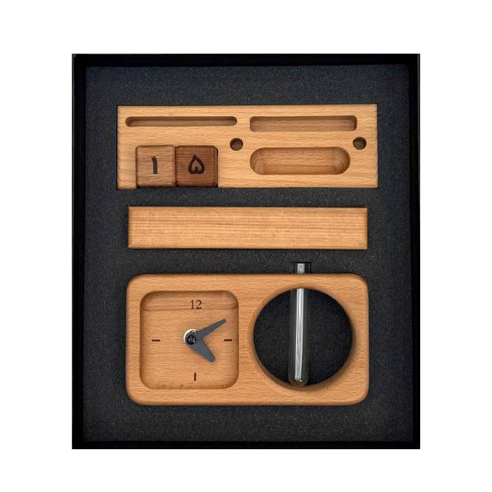 ست هدیه چوبی 1405 آداک کد 019 - حکاکی اسم و لوگو