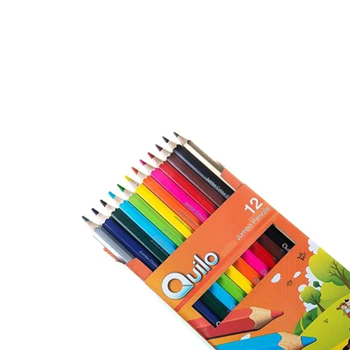 مداد رنگی 12 رنگ کوییلو سری Kids مدل Jumbo