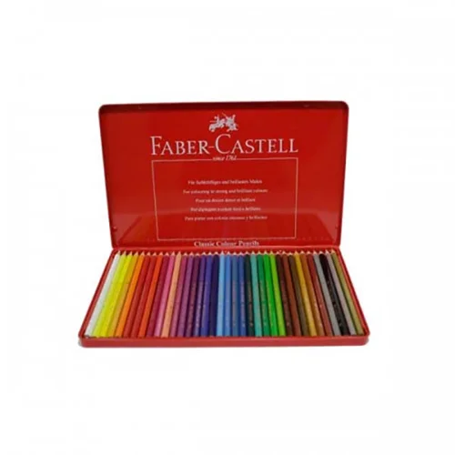 مداد رنگی 36 رنگ جعبه فلزی فابرکاستل