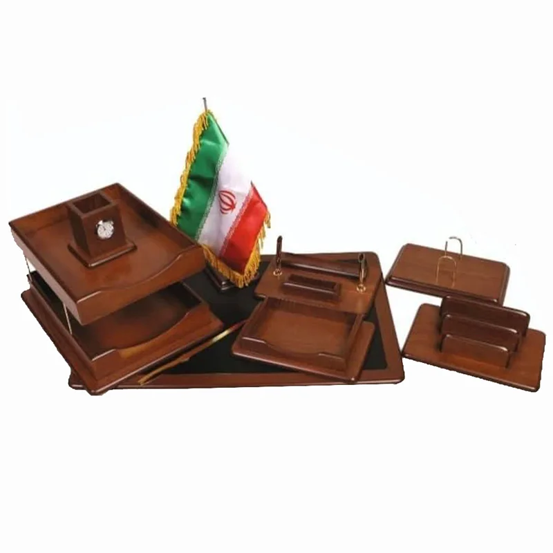 ست روی میز اداری رومیزی چوبی کد ۱۸۵