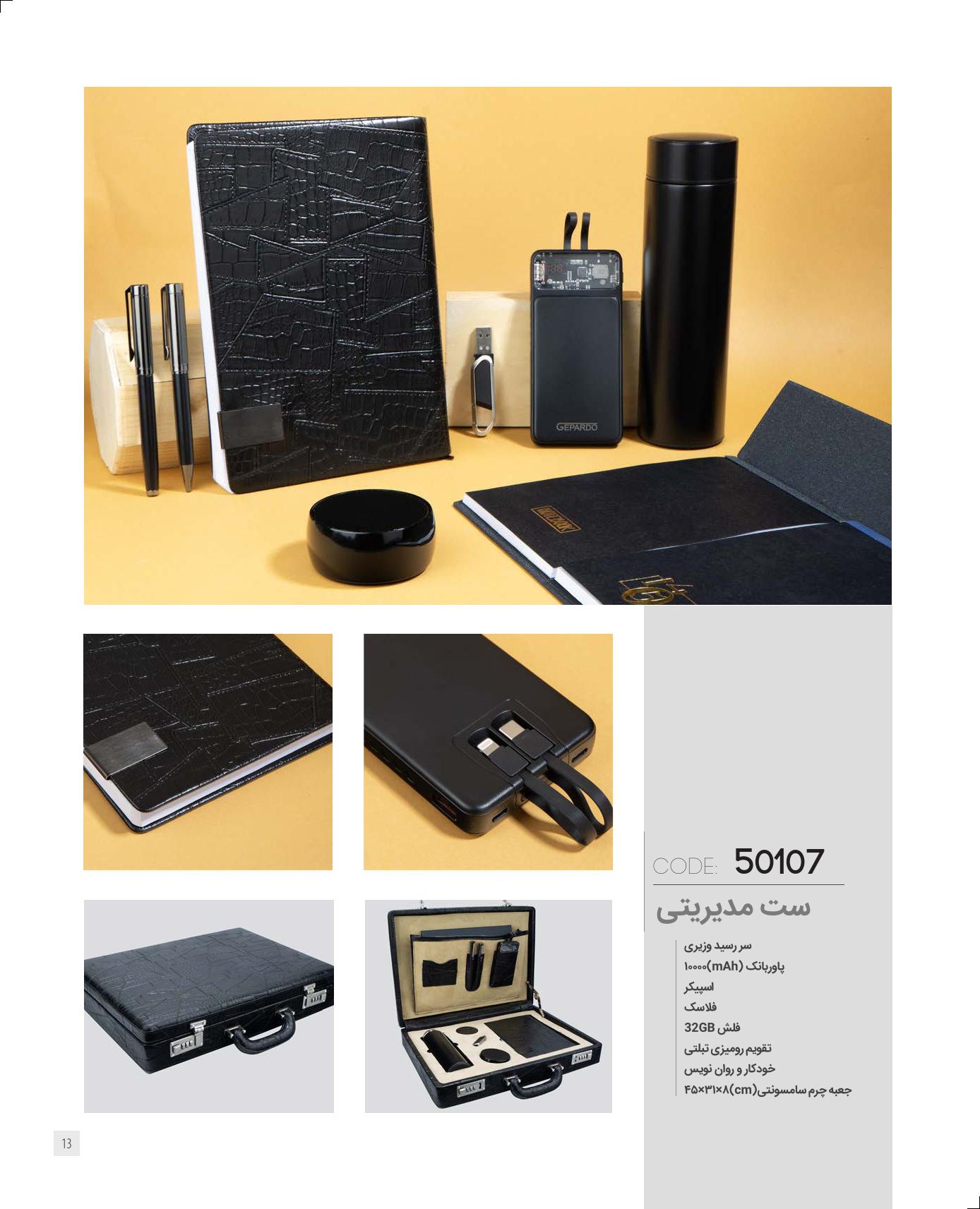 ست‌مدیریتی 1405 ایران‌زمین کد 50107 - حکاکی لوگو و اسم